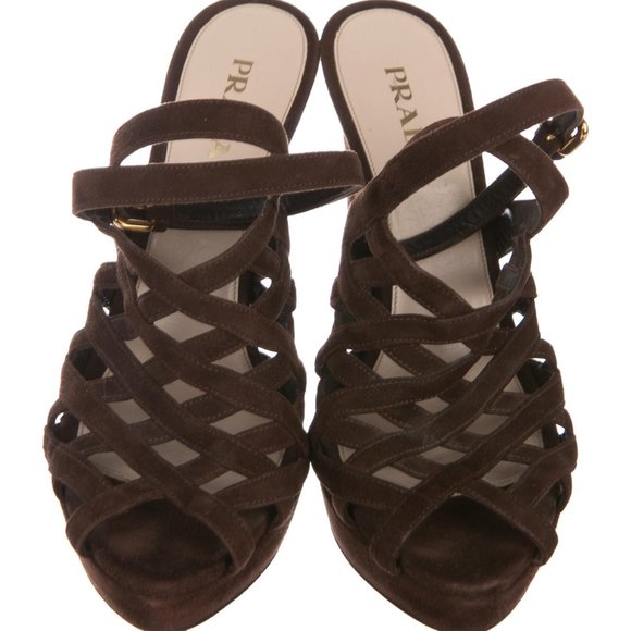 💥HP💥 Prada Suede Multistrap Sandals - Picture 4 of 6